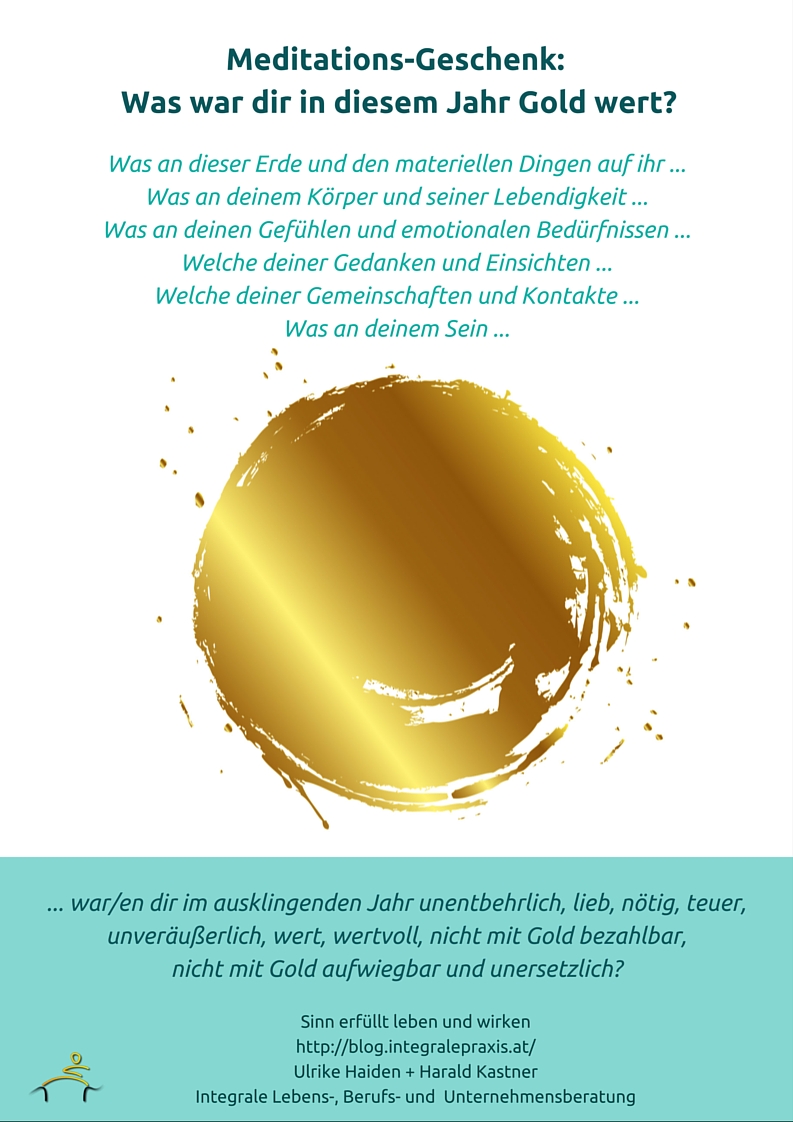 Was war dir Gold wert_ Meditationsgeschenk